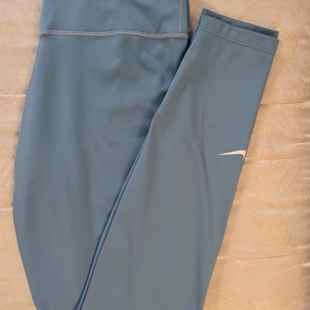 Nike Women's Dry Fit Running Leggings in Soft Blue, Size S